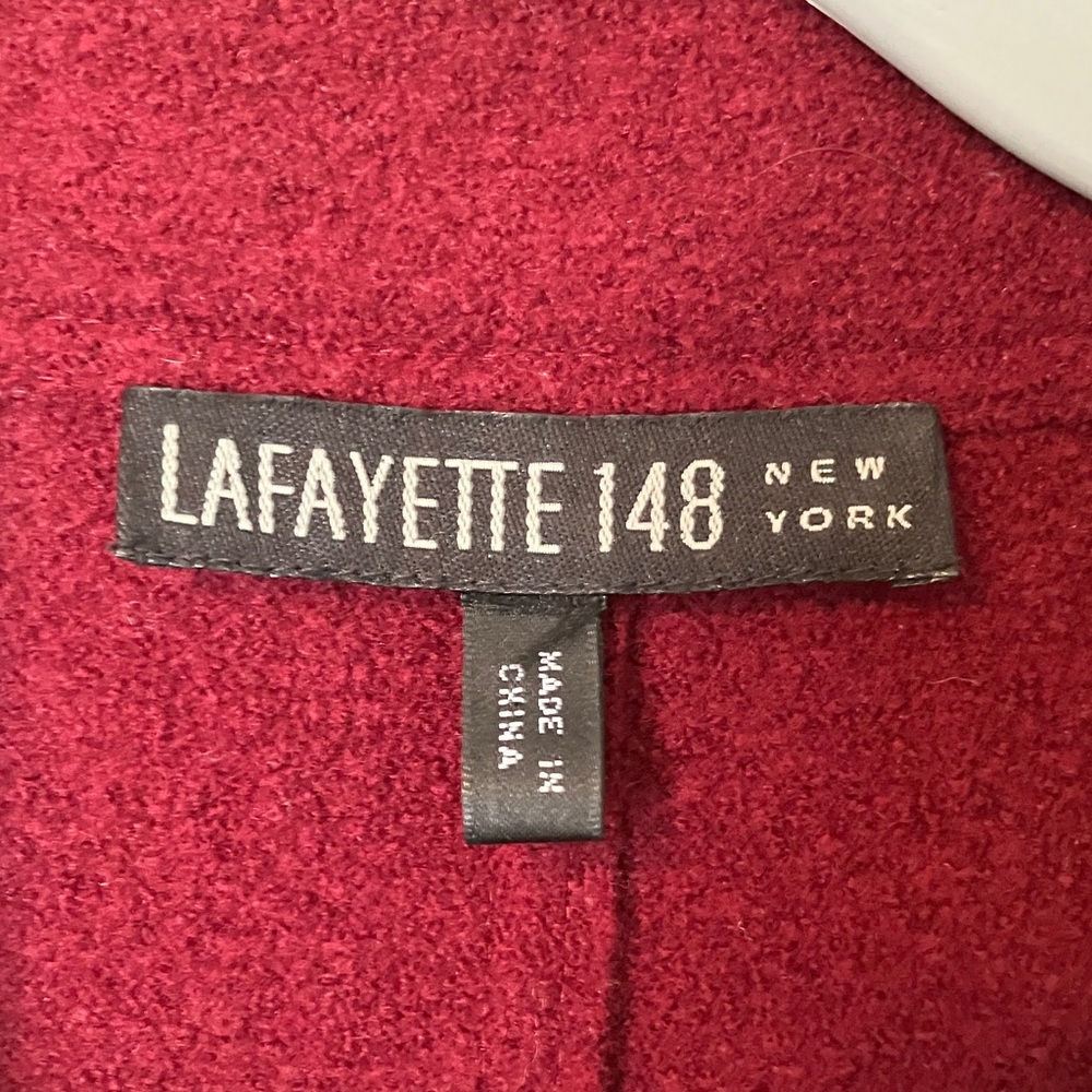 Lafayette 148 New York Women's Deep Red wool Blazer L - Picture 2 of 6